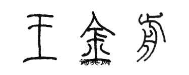 陳墨王金前篆書個性簽名怎么寫