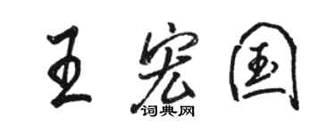 駱恆光王宏國行書個性簽名怎么寫