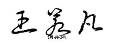 曾慶福王若凡草書個性簽名怎么寫