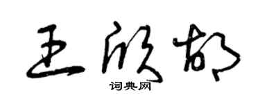 曾慶福王欣胡草書個性簽名怎么寫