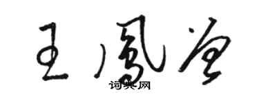 駱恆光王鳳曾草書個性簽名怎么寫
