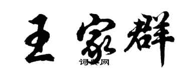 胡問遂王家群行書個性簽名怎么寫