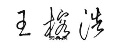 駱恆光王榕浩草書個性簽名怎么寫