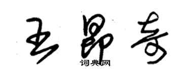 朱錫榮王昂奇草書個性簽名怎么寫