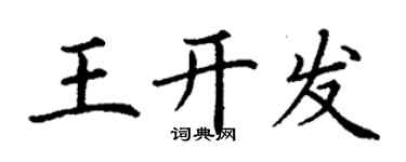 丁謙王開發楷書個性簽名怎么寫