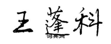 曾慶福王蓬科行書個性簽名怎么寫