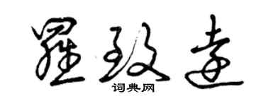 曾慶福羅致遠草書個性簽名怎么寫