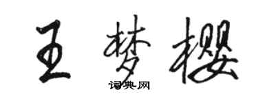 駱恆光王夢櫻行書個性簽名怎么寫