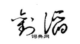 梁錦英劉滔草書個性簽名怎么寫