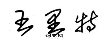 朱錫榮王里特草書個性簽名怎么寫