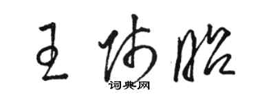 駱恆光王師昭草書個性簽名怎么寫