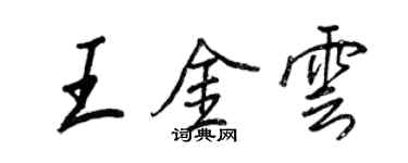 王正良王金雲行書個性簽名怎么寫