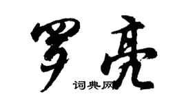 胡問遂羅亮行書個性簽名怎么寫