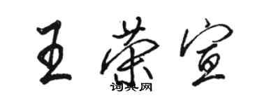 駱恆光王榮宣行書個性簽名怎么寫