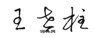 駱恆光王世柱草書個性簽名怎么寫