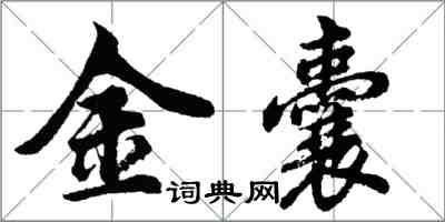 胡問遂金囊行書怎么寫