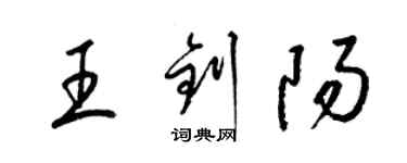 梁錦英王釗陽草書個性簽名怎么寫