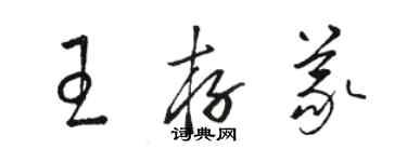 駱恆光王存義草書個性簽名怎么寫