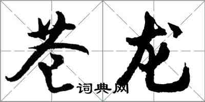 胡問遂蒼龍行書怎么寫