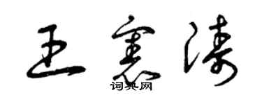 曾慶福王憲濤草書個性簽名怎么寫