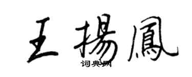 王正良王揚鳳行書個性簽名怎么寫