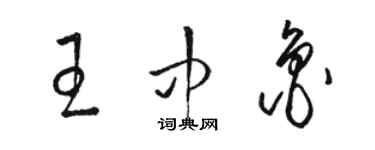 駱恆光王中魯草書個性簽名怎么寫