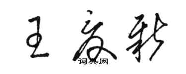 駱恆光王夏新草書個性簽名怎么寫