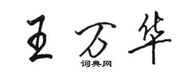 駱恆光王萬華行書個性簽名怎么寫