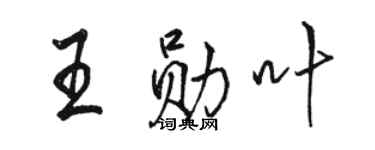 駱恆光王勛葉行書個性簽名怎么寫