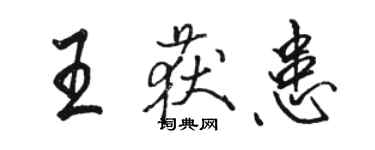 駱恆光王獲患行書個性簽名怎么寫