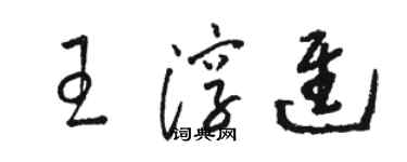 駱恆光王淳進草書個性簽名怎么寫