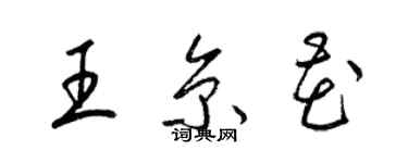 梁錦英王京花草書個性簽名怎么寫