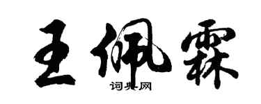 胡問遂王佩霖行書個性簽名怎么寫