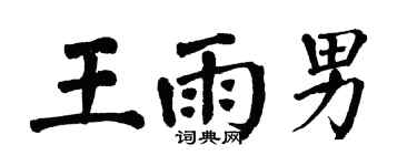 翁闓運王雨男楷書個性簽名怎么寫