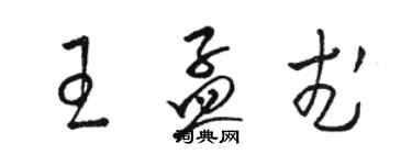 駱恆光王孟武草書個性簽名怎么寫