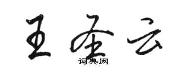 駱恆光王聖雲行書個性簽名怎么寫