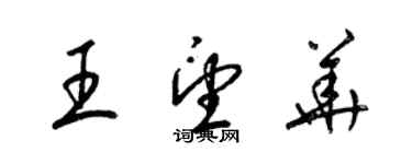 梁錦英王望華草書個性簽名怎么寫