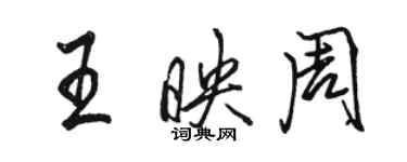 駱恆光王映周行書個性簽名怎么寫