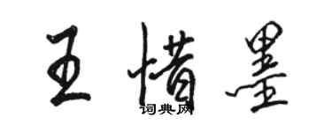 駱恆光王惜墨行書個性簽名怎么寫