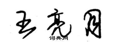 朱錫榮王亮月草書個性簽名怎么寫