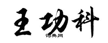 胡問遂王功科行書個性簽名怎么寫