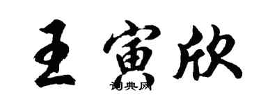 胡問遂王寅欣行書個性簽名怎么寫