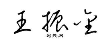 梁錦英王振金草書個性簽名怎么寫