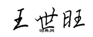 王正良王世旺行書個性簽名怎么寫