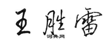 駱恆光王勝雷行書個性簽名怎么寫