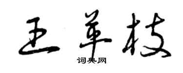 曾慶福王革枝草書個性簽名怎么寫