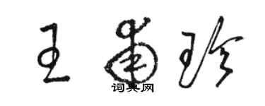 駱恆光王甫珍草書個性簽名怎么寫