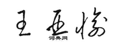 駱恆光王亞愉草書個性簽名怎么寫