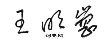 駱恆光王明崗草書個性簽名怎么寫