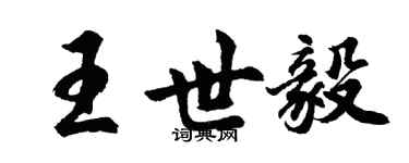 胡問遂王世毅行書個性簽名怎么寫